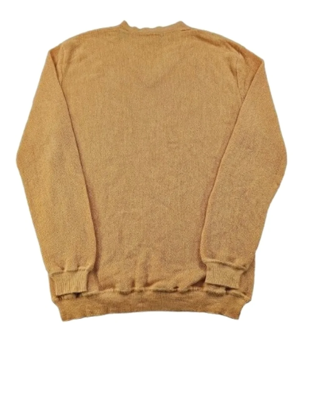 Gordon's Limited Baby Alpaca Wool Ribbed V Neck Sweater Vest Men's XL Tan Yellow